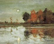 Isaac Ilich Levitan Twilight Moon-study china oil painting reproduction